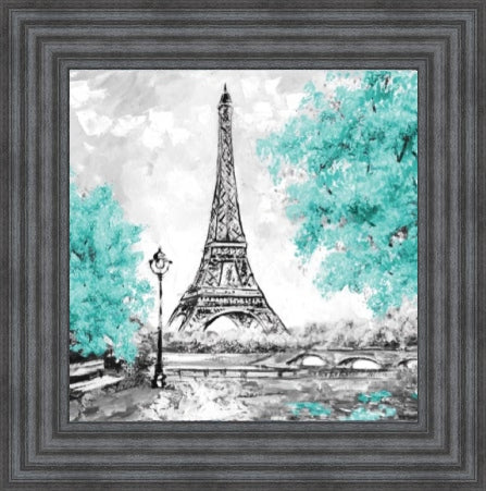 Paris Blossoms in Turquoise II