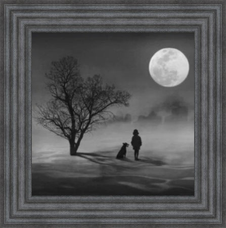 Best Friends in the Moonlight - Black and White