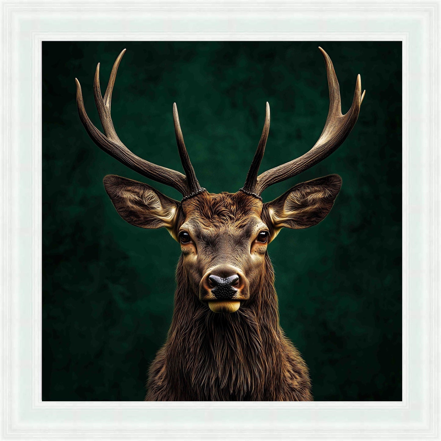 Stag, Emerald Mini Liquid Art