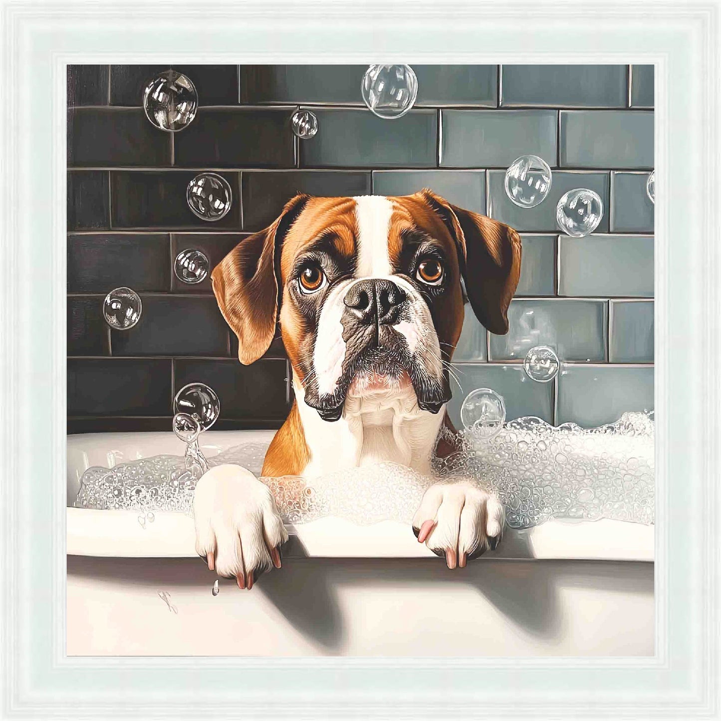 Boxer Bath Time Mini Liquid Art