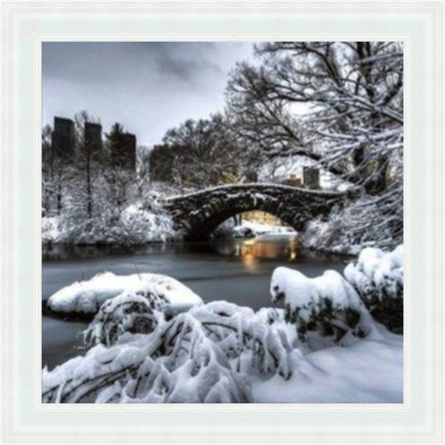 Central Park Winter, New York - Colour Burst Mini Liquid Art