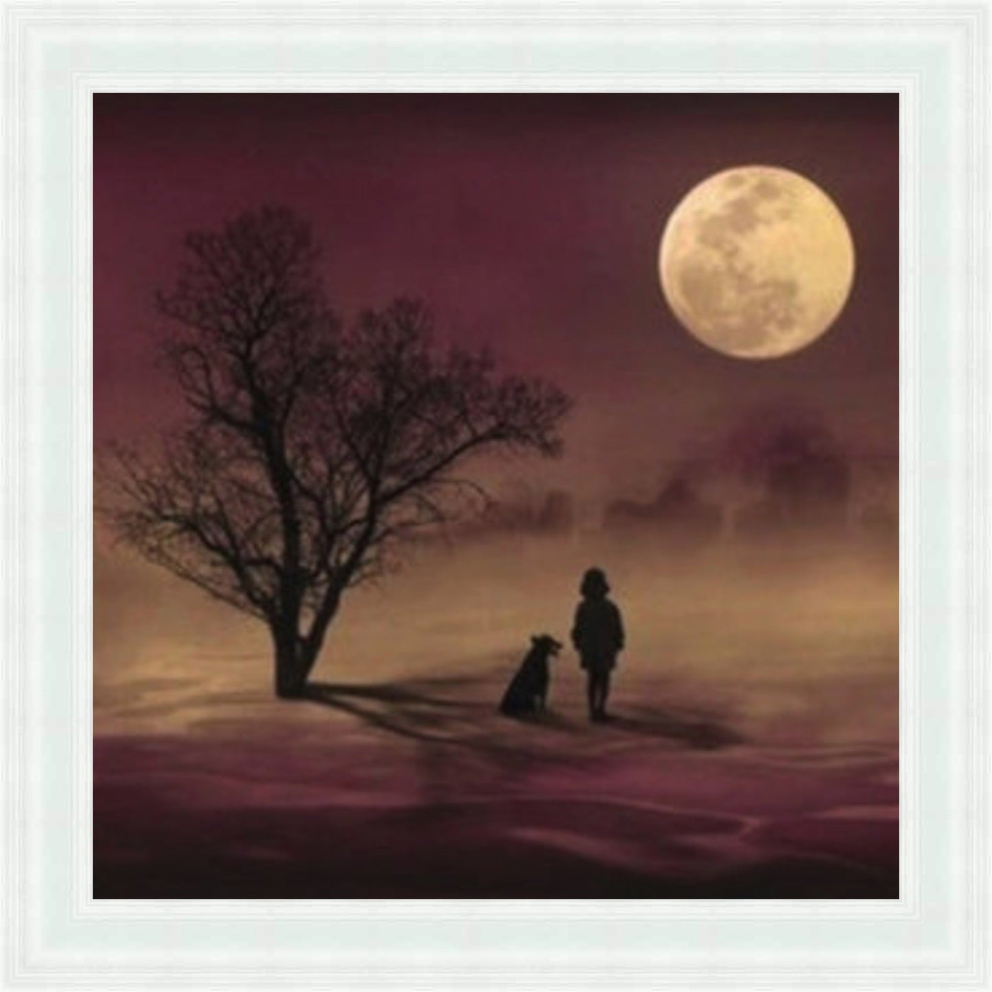 Best Friends in the Moonlight Mini Liquid Art