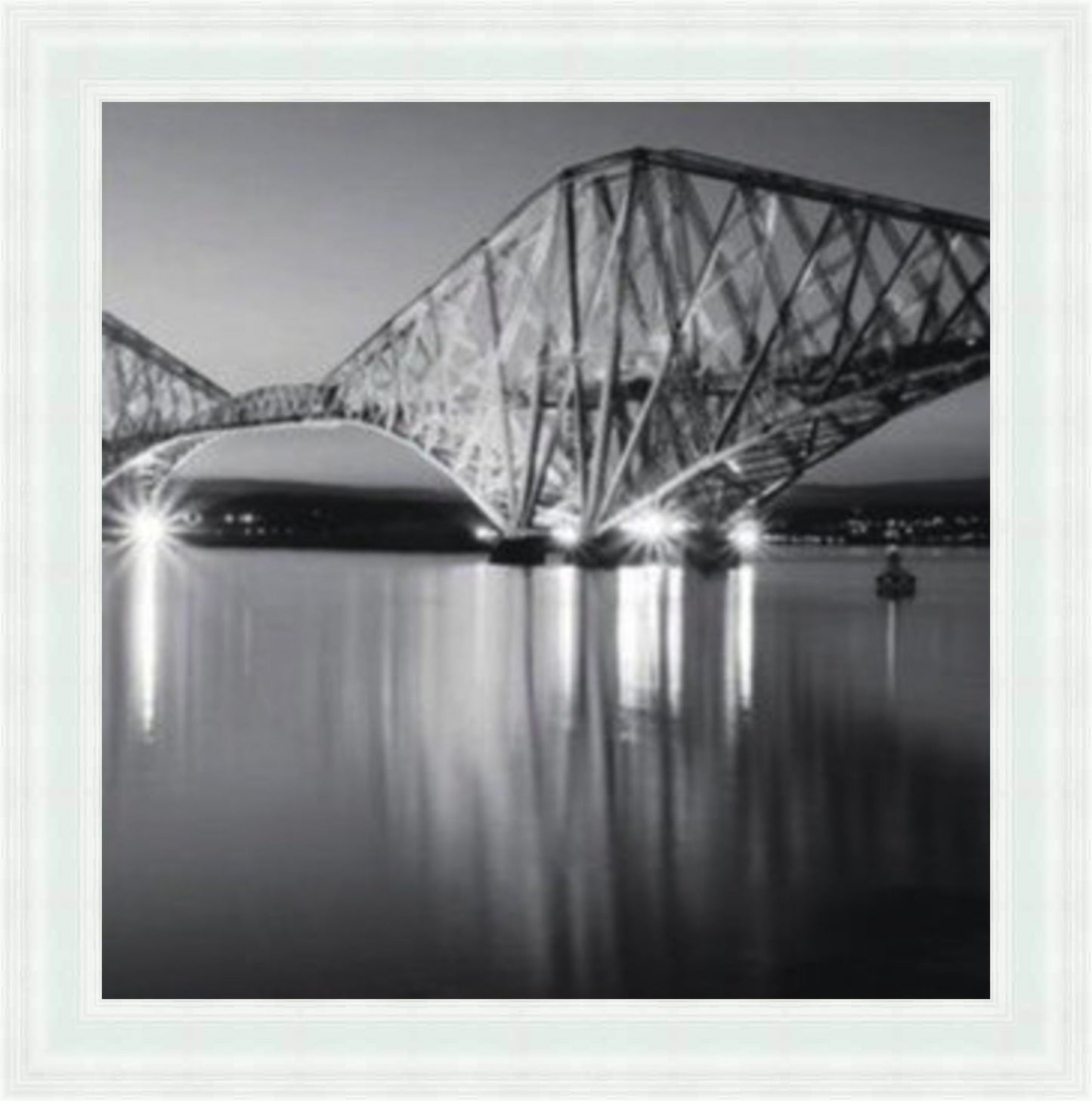 Forth Rail Bridge - Black & White Mini Liquid Art