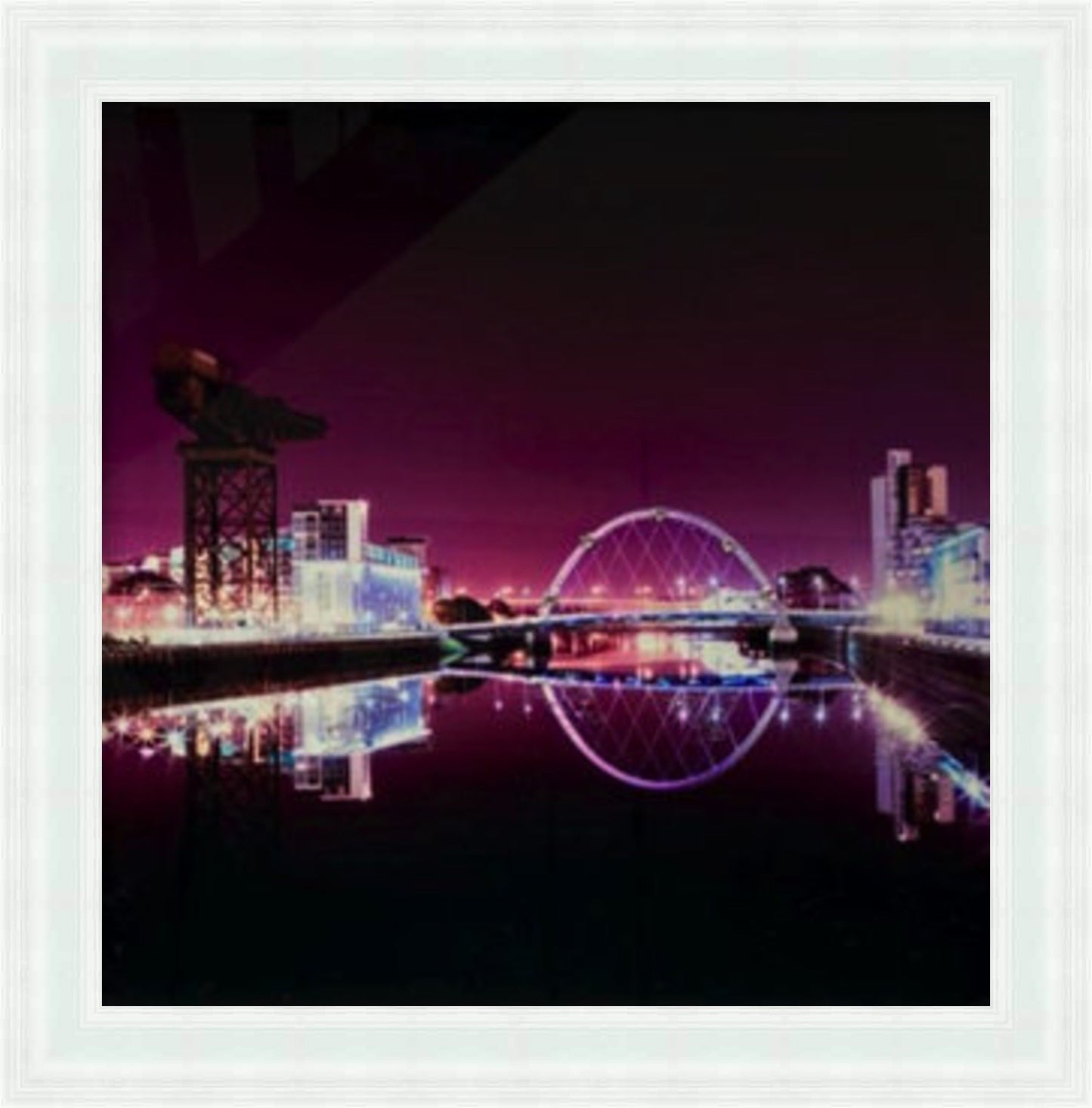 Glasgow Skyline - Colour Burst Mini Liquid Art