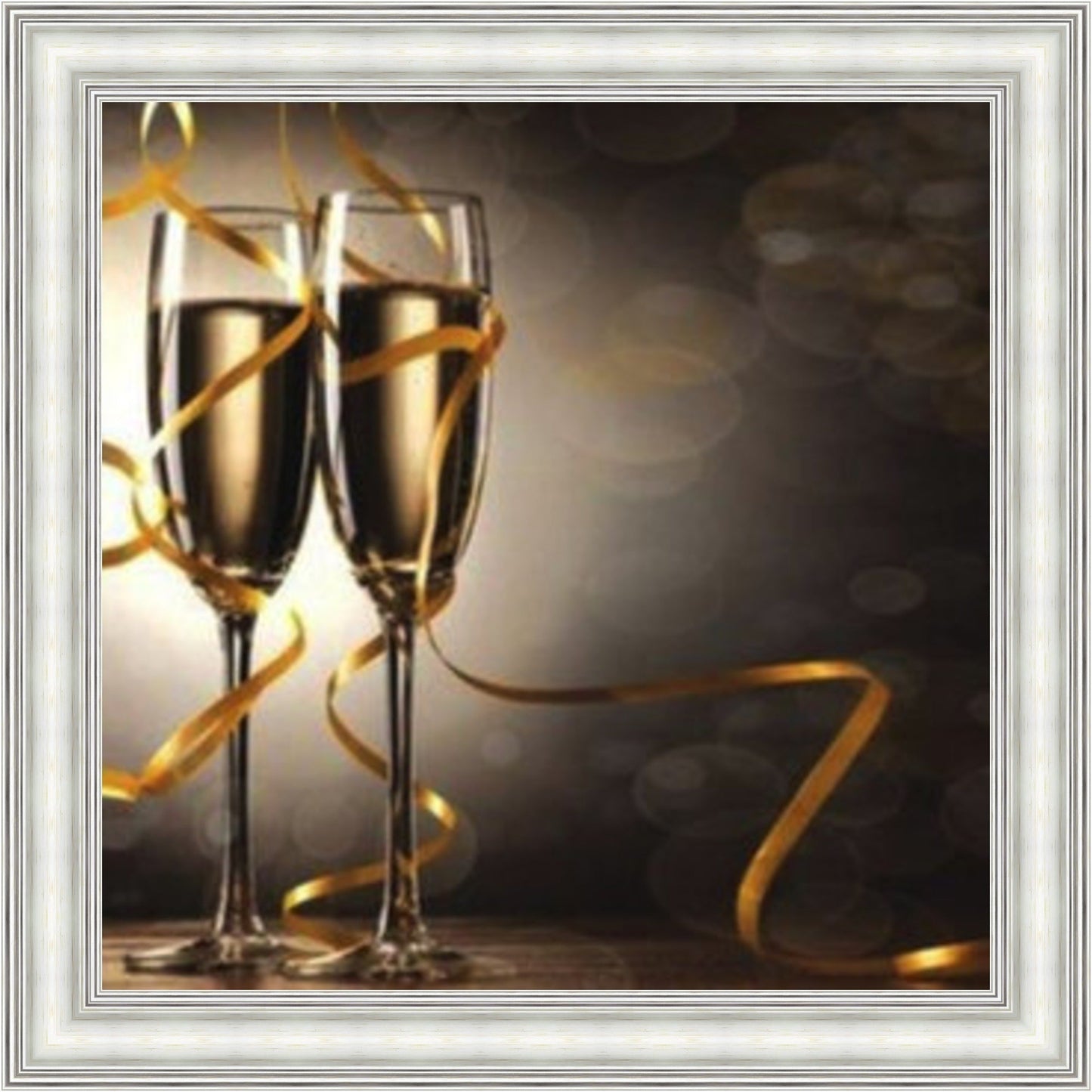 Golden Champagne Celebrations Mini Liquid Art
