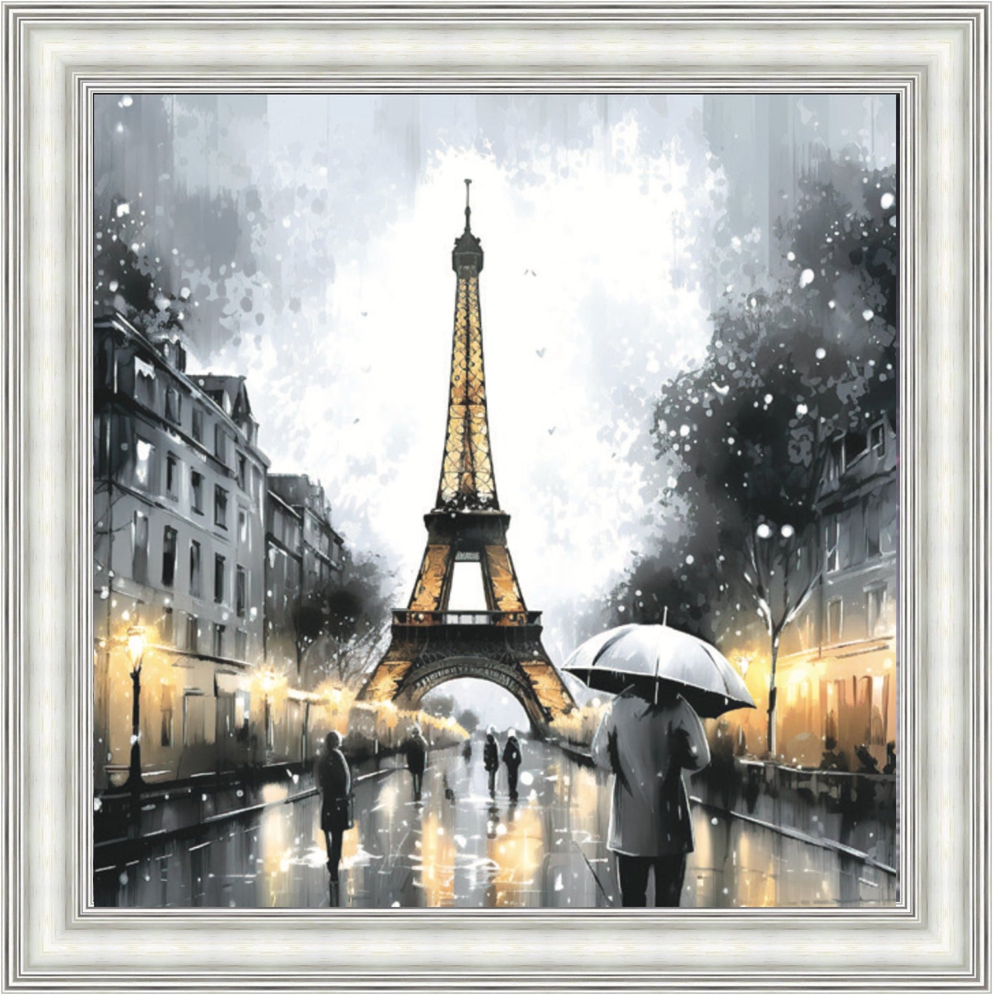 Snowy Days in Paris Mini Liquid Art