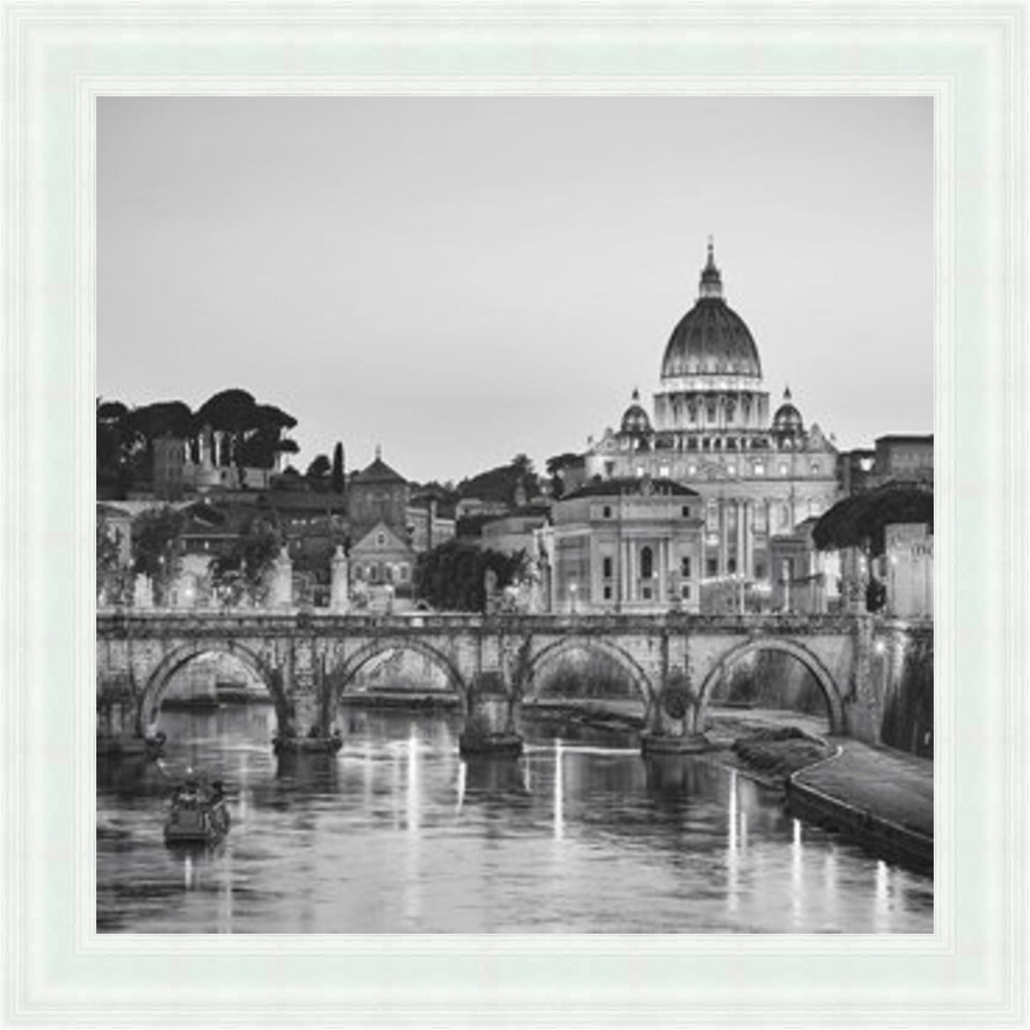 St Peter's, Rome - Black & White Mini Liquid Art