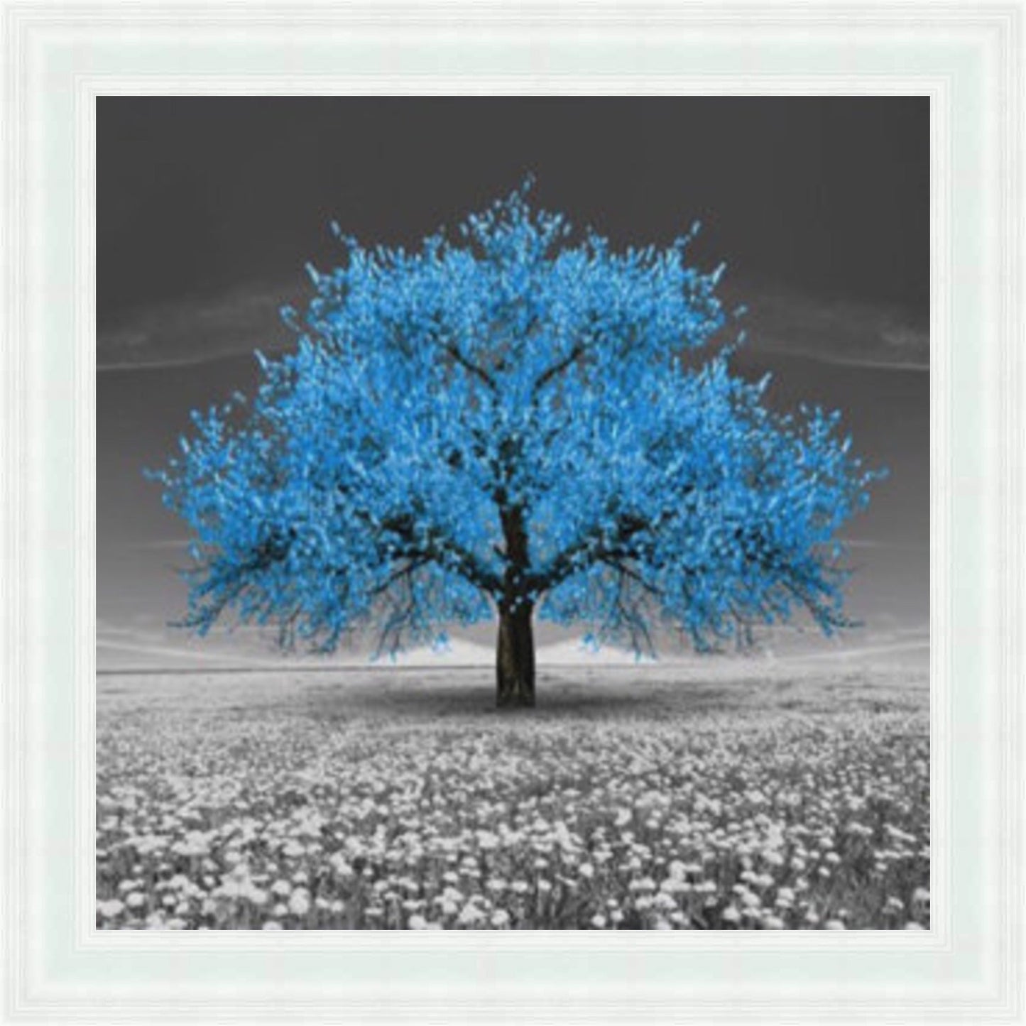Turquoise Cherry Blossom Tree Mini Liquid Art