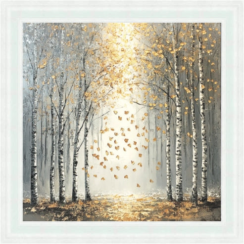 Silver Birch Moody Gold Mini Liquid Art