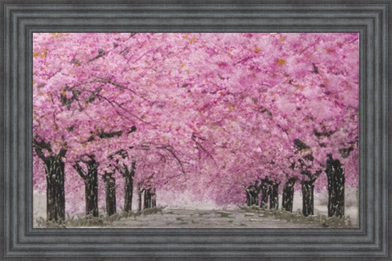 Pink Blossom Walk Liquid Art
