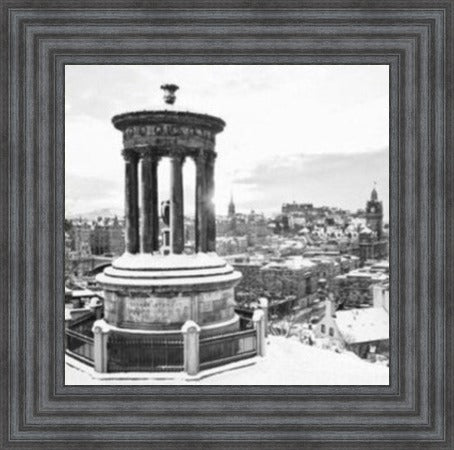 Winter at Calton Hill, Edinburgh - Black and White