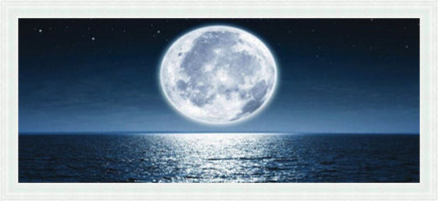 Blue Moon Over Water Liquid Art