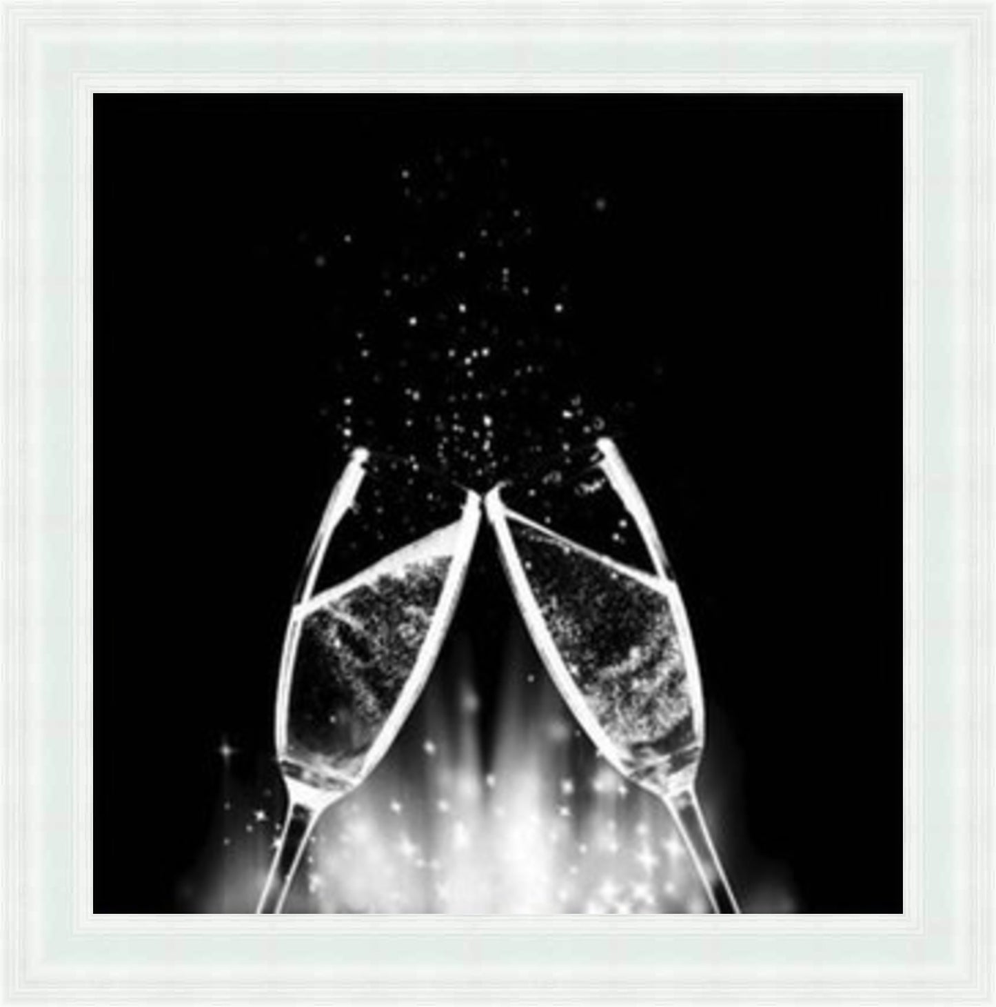 Champagne Bubbles (BW) Liquid Art