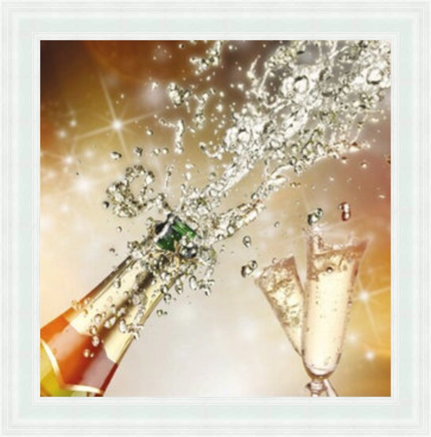 Champagne Celebration - Colour Burst Liquid Art