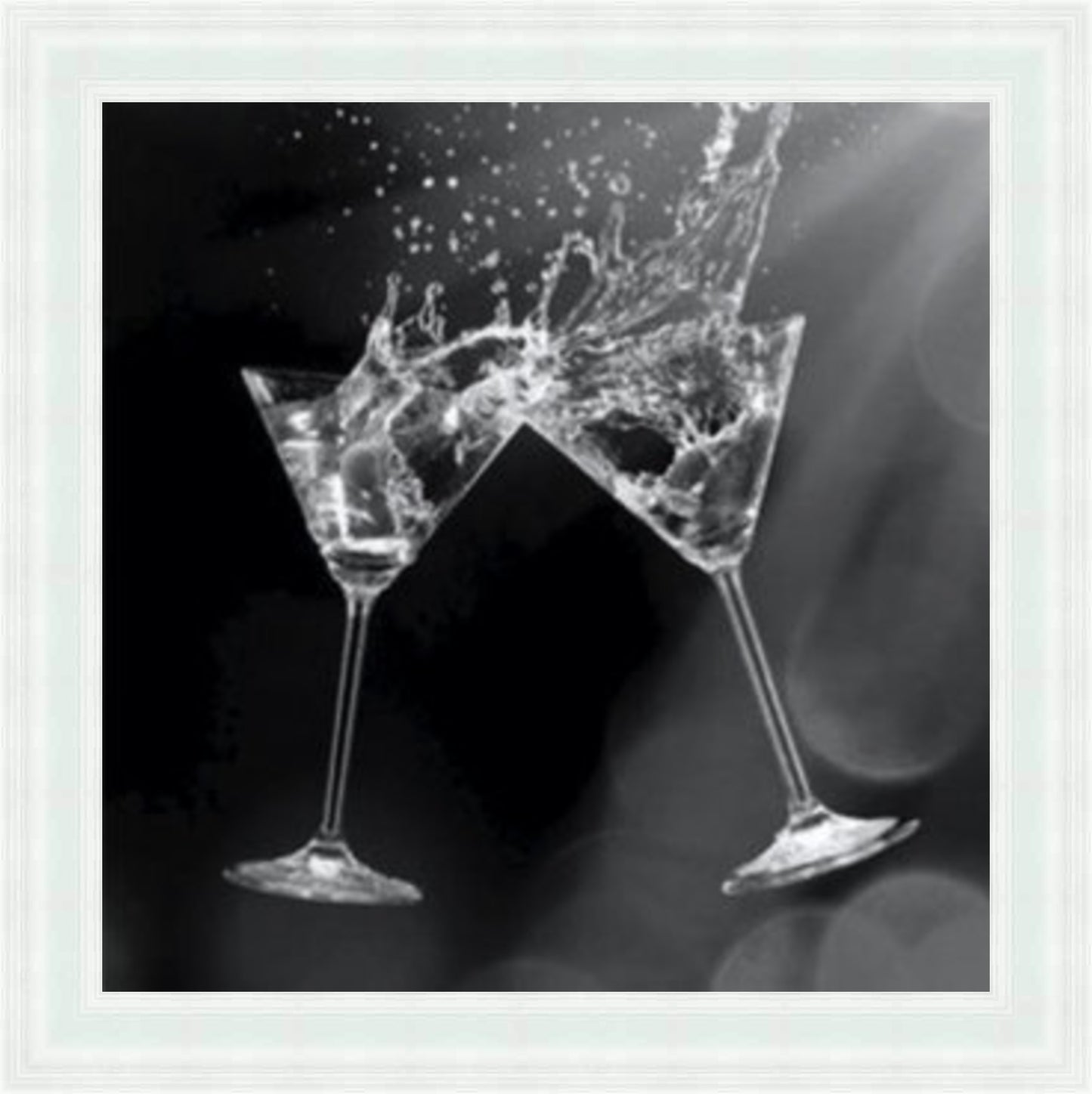 Cocktail Cheers (BW) Liquid Art
