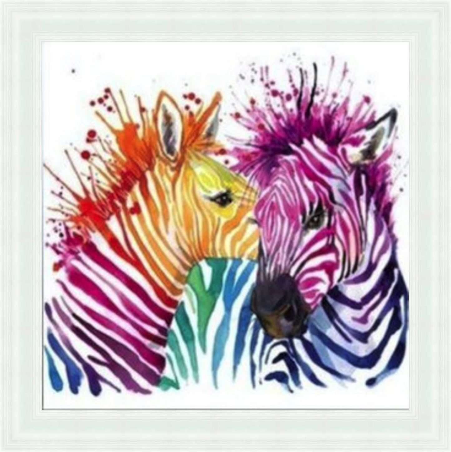Colourful Zebras Liquid Art