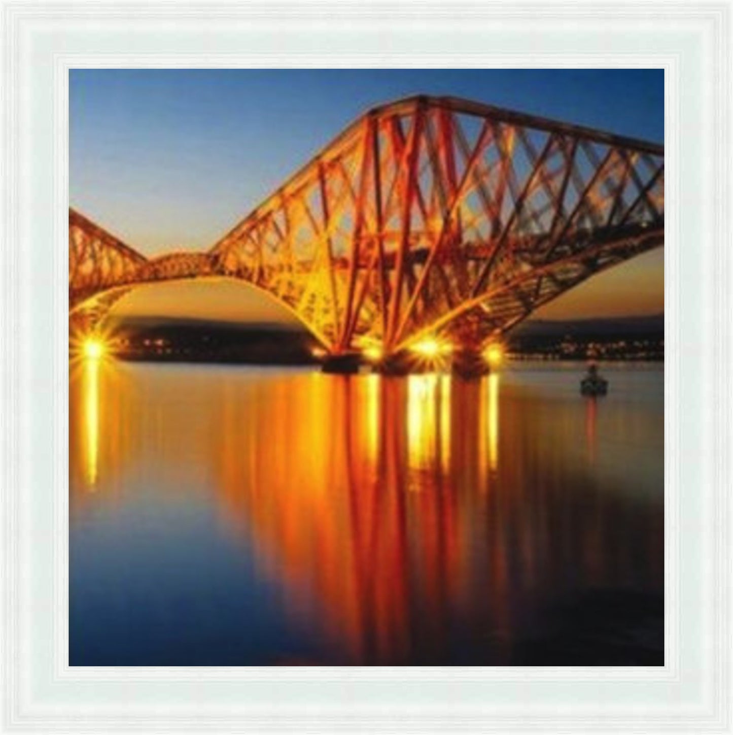 Forth Rail Bridge - Colour Burst Liquid Art