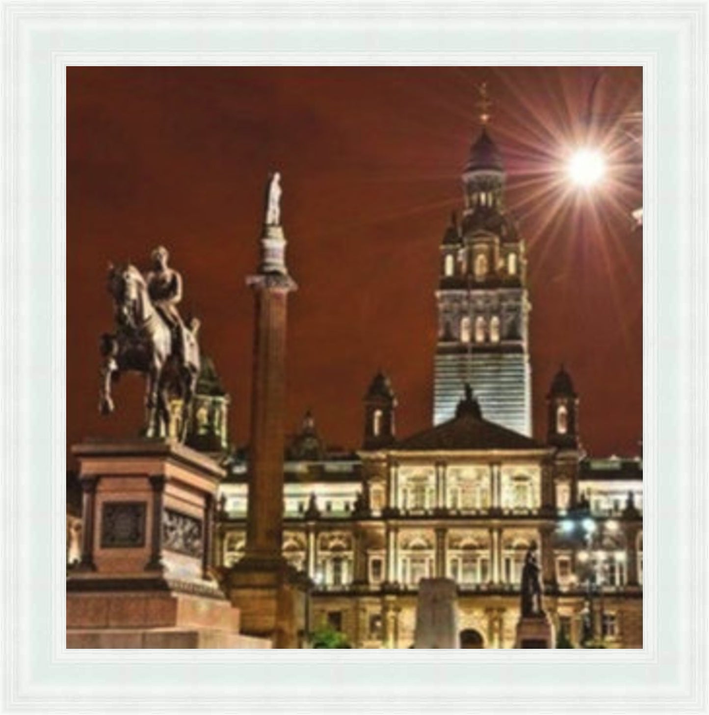 George Square, Glasgow - Colour Burst Liquid Art