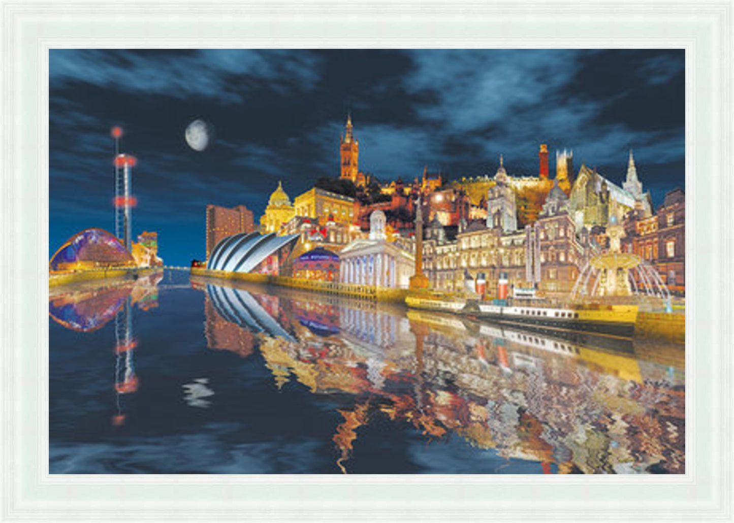 Glasgow Montage - Burst of Colour Liquid Art