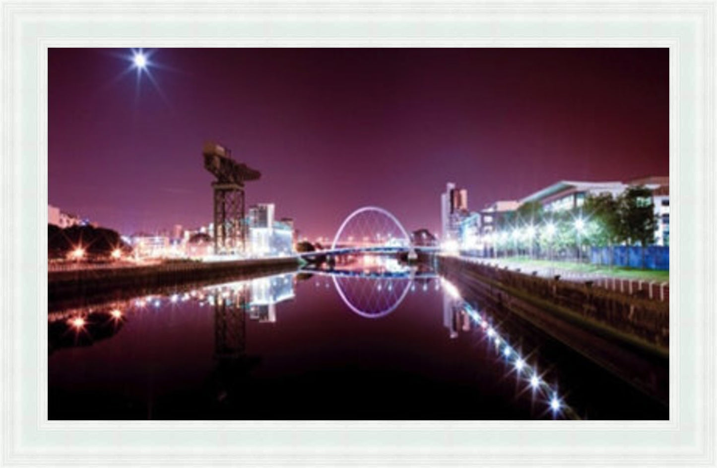 Glasgow Skyline - Colour Burst Liquid Art