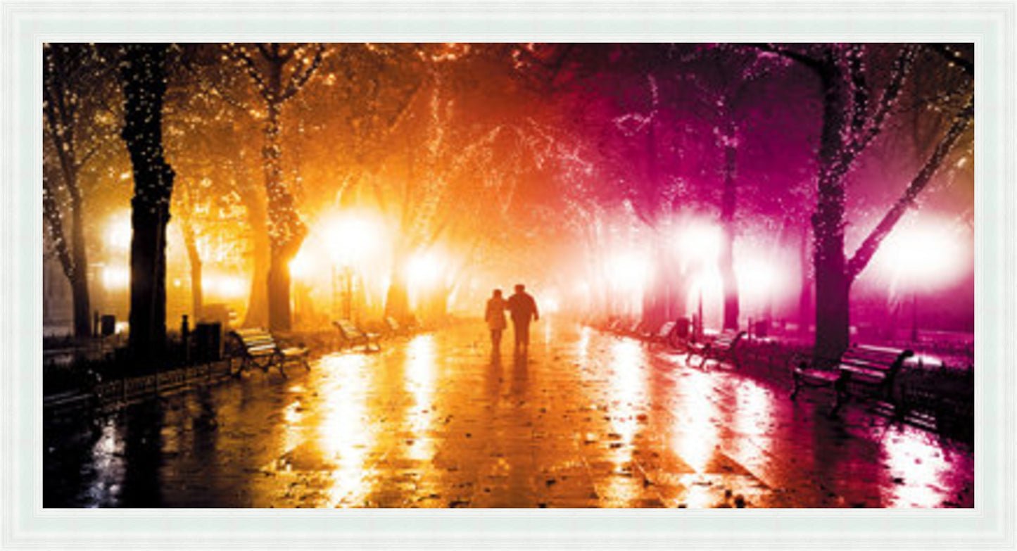 Lovers Walk - Colour Burst Liquid Art