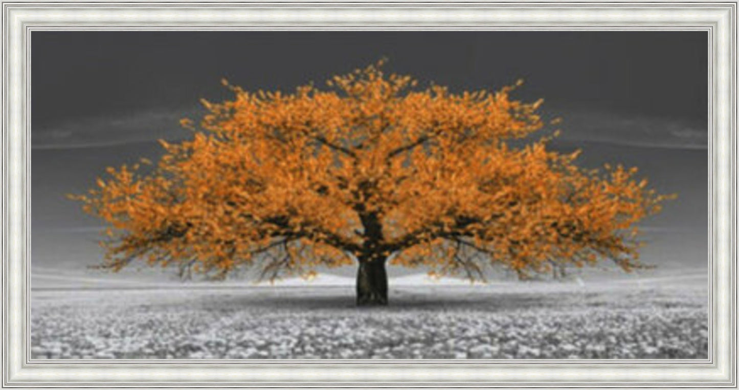 Orange Cherry Blossom Tree Liquid Art