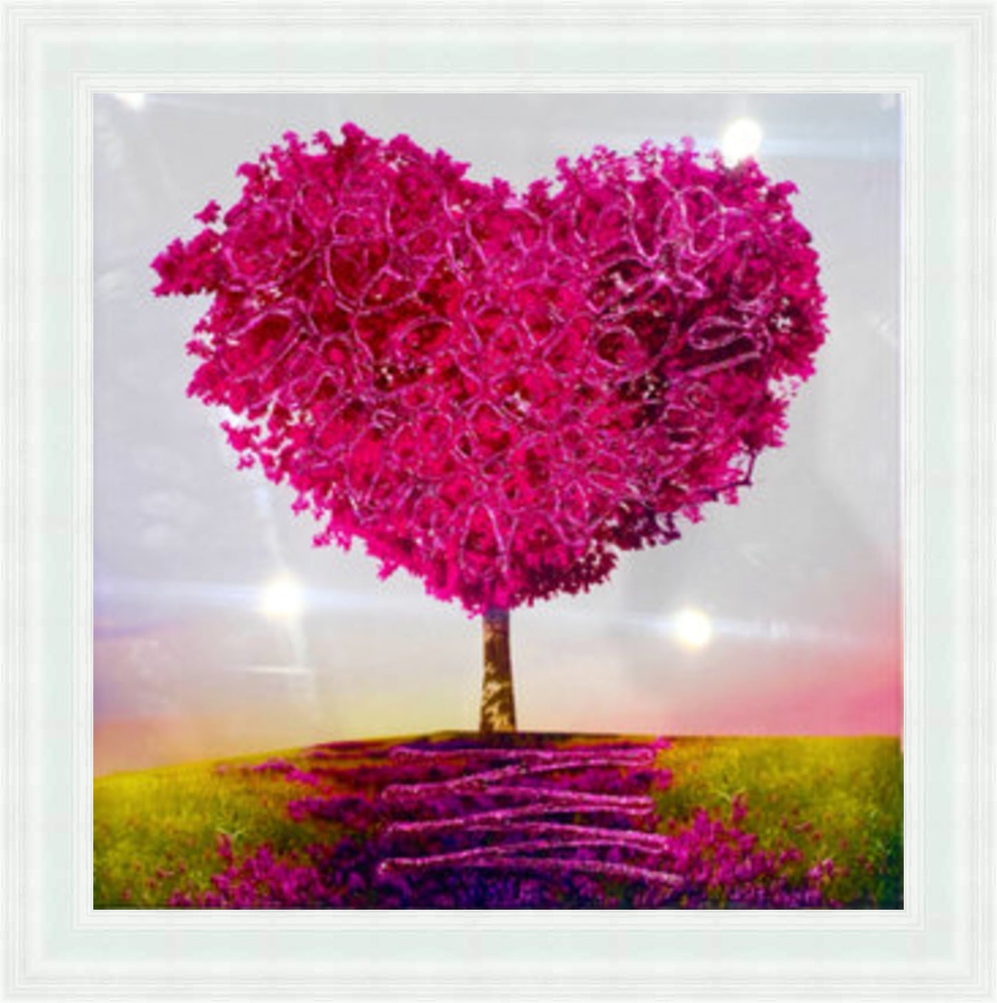 Pink Tree Of Love Liquid Art