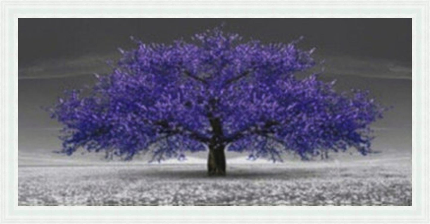 Purple Cherry Blossom Tree Liquid Art