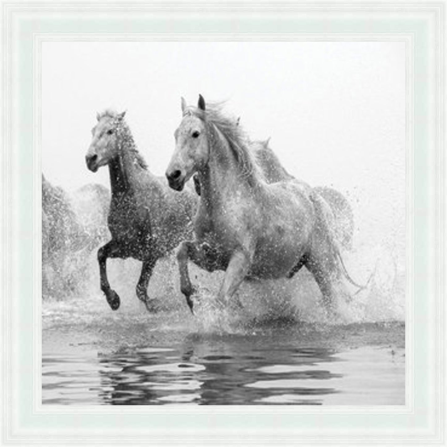 White Horses Liquid Art