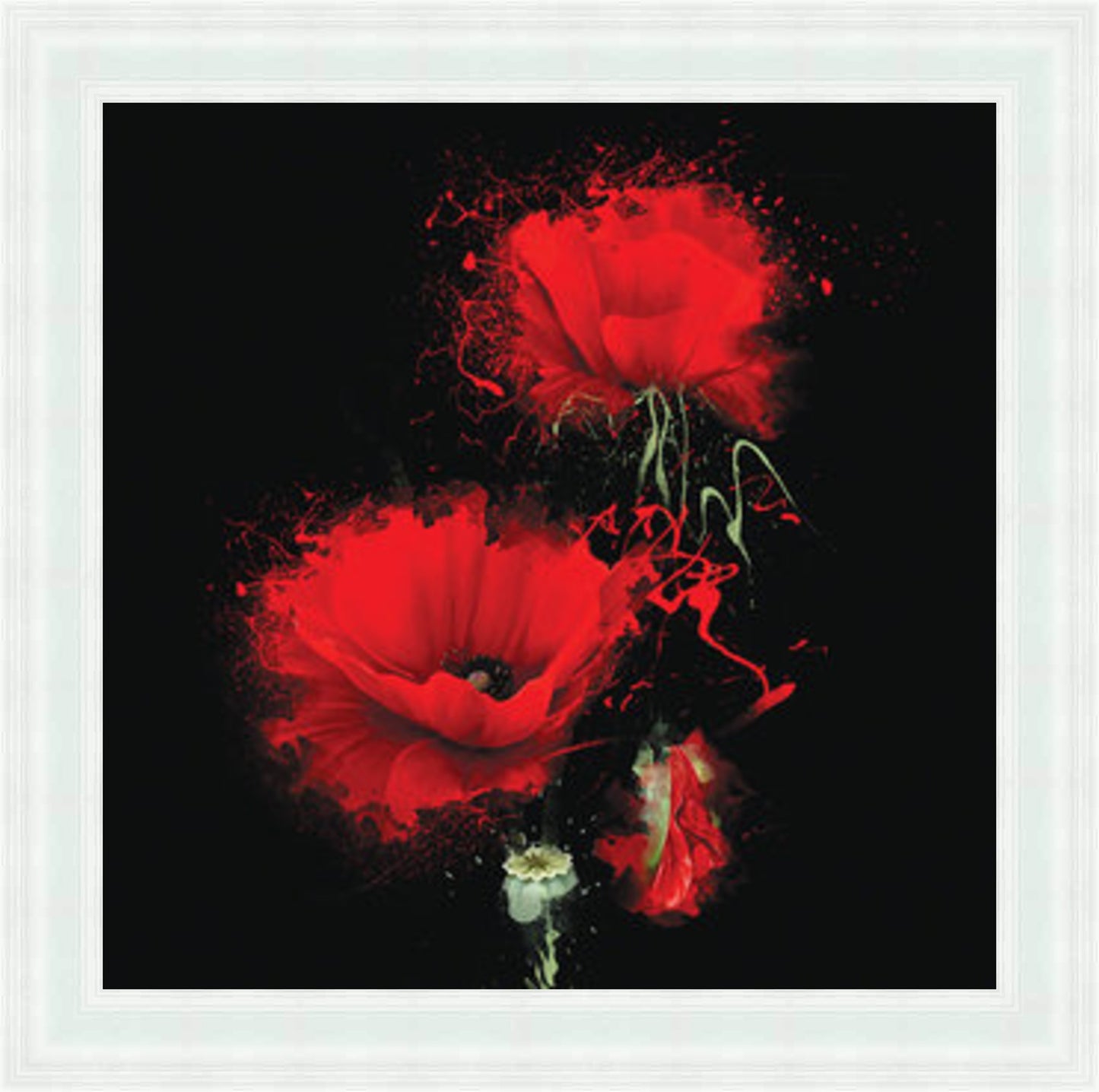 Two Red Roses Liquid Art