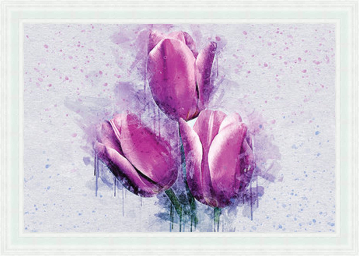 Purple Tulips Liquid Art