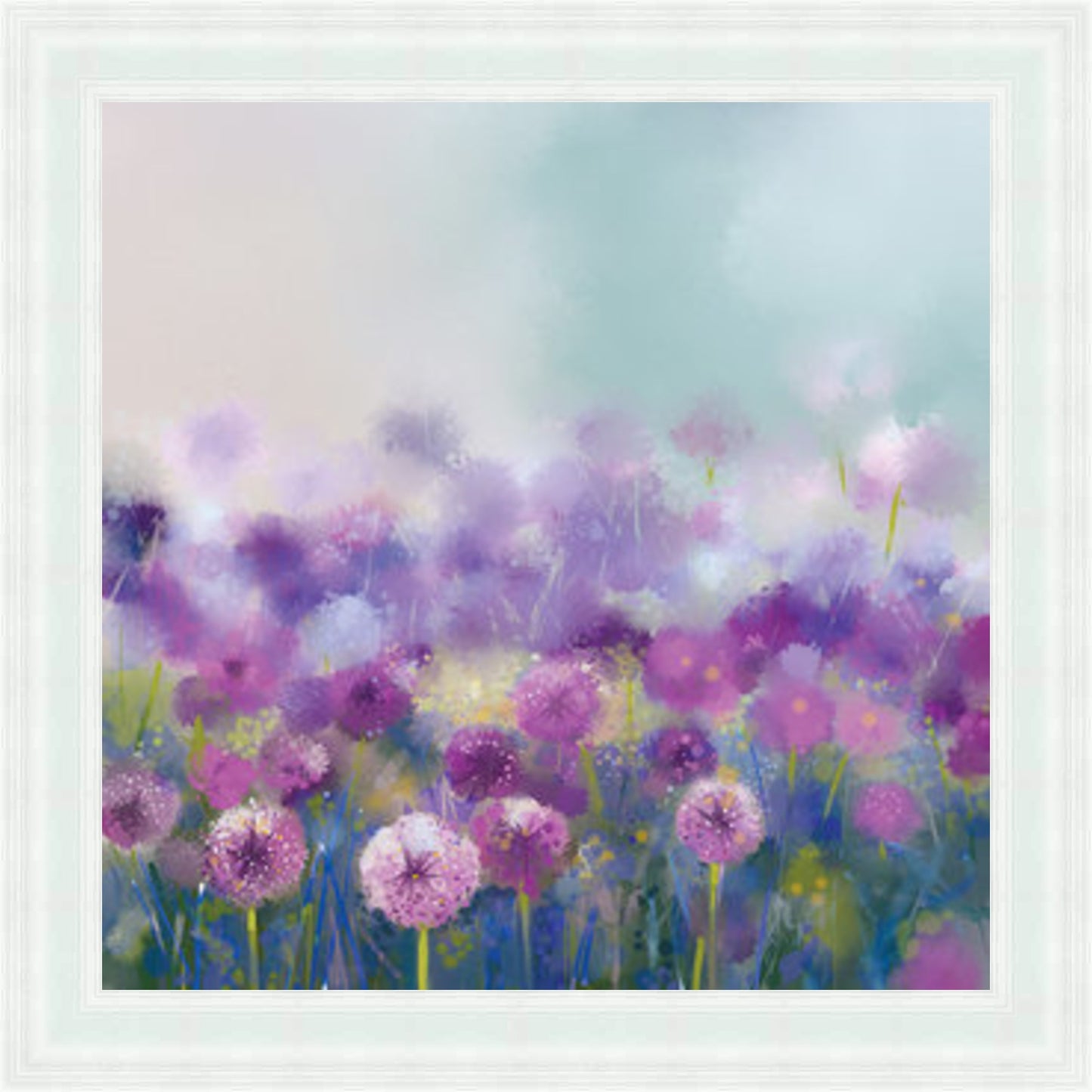 Purple Field of Daffodils Liquid Art