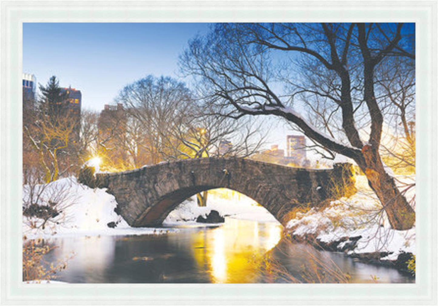 Gapstow Bridge at Night Liquid Art