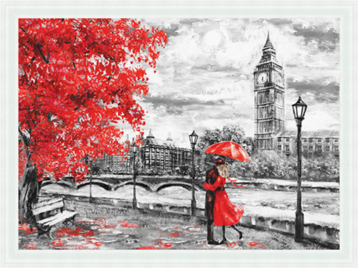 Romance on River Thames Liquid Art