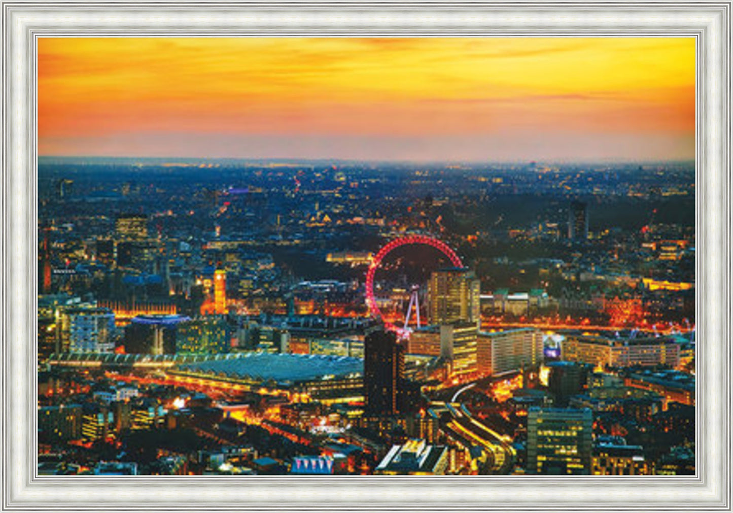 Aerial London View Liquid Art