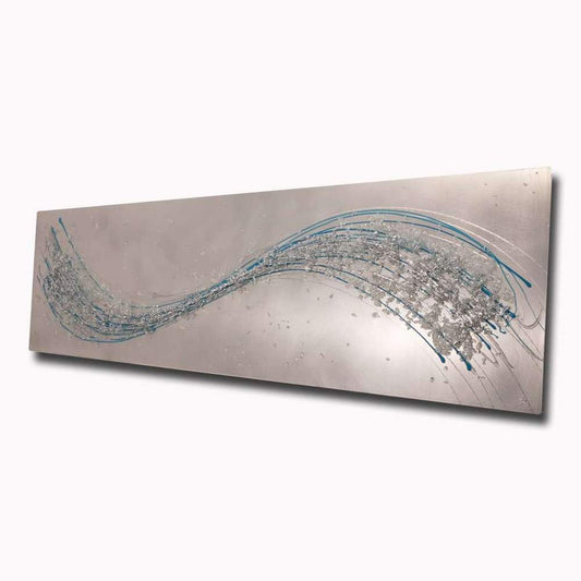 Lithium Blue Metal Wall Art