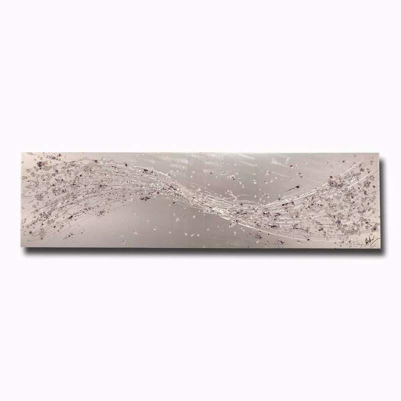Lithium Amethyst Wave Metal Wall Art