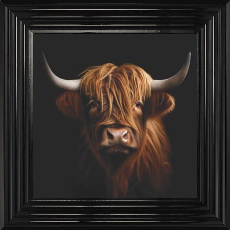 Highland Cow Liquid Art