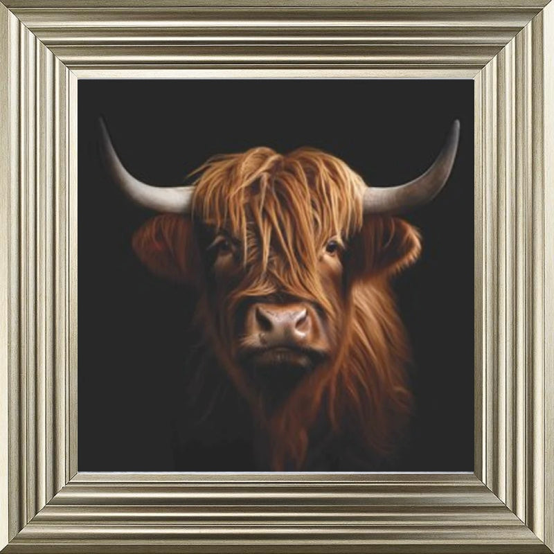 Highland Cow Liquid Art