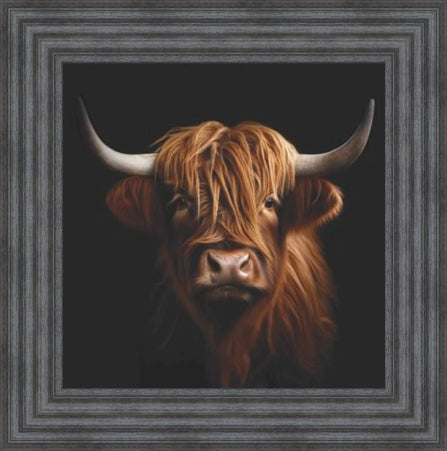 Highland Cow Liquid Art