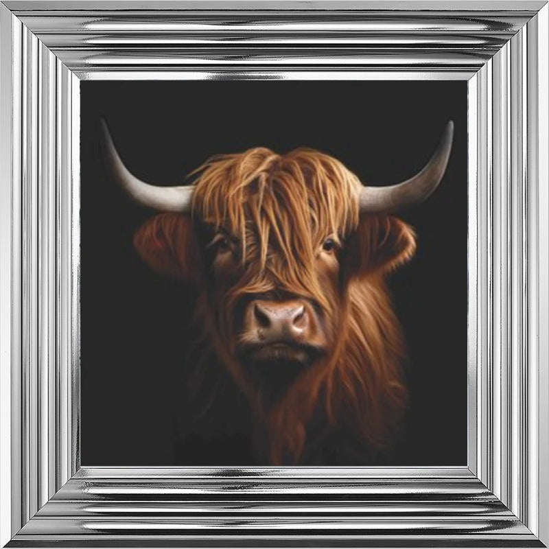 Highland Cow Liquid Art