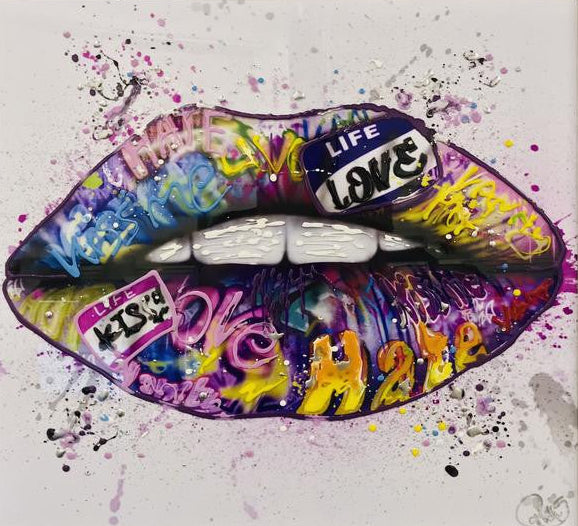 Graffiti Lips - Colour Liquid Art