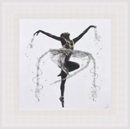 Ballerina Black and White Liquid Art