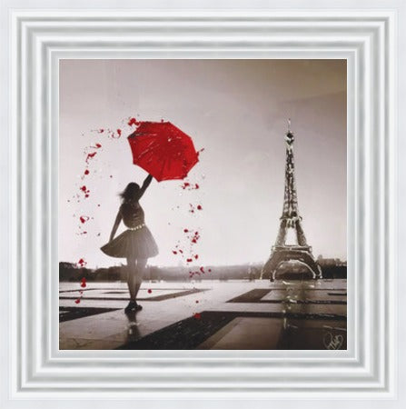 Posing In Paris Red Liquid Art