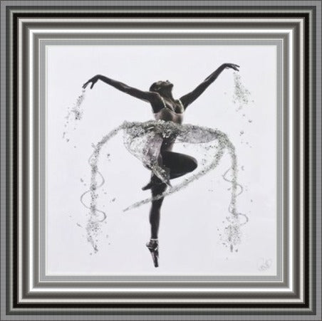 Ballerina Black and White Liquid Art
