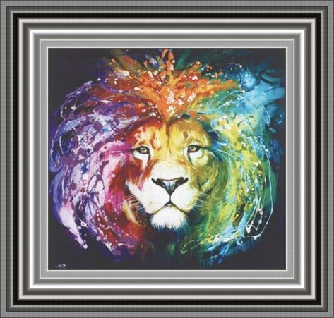 Lion, Be My Light Liquid Art