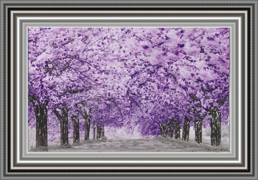 Purple Blossom Walk Liquid Art