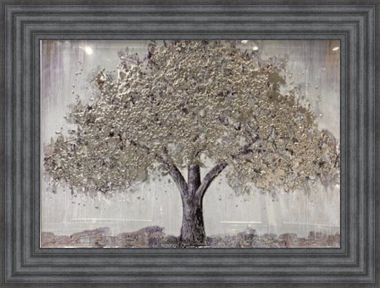 Silver Tree Of Love Liquid Art