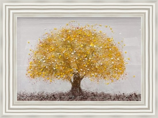 Yellow Tree Of Life Liquid Art