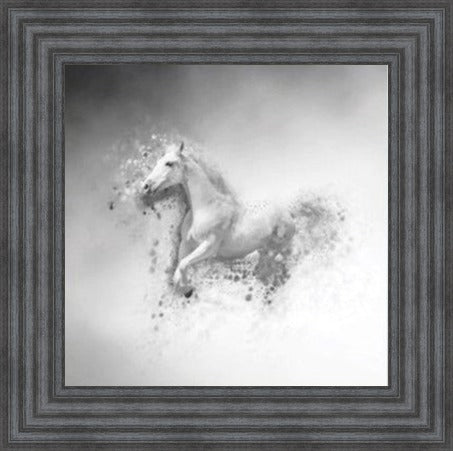 White Dancing Stallion